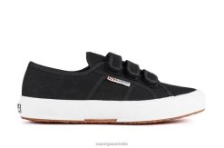 Superga 2750 6JR0T27 Black-F White | Superga 2750 Cot3Strapu