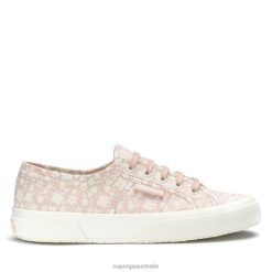 Superga 2750 6JR0T428 White-Pink Skin | Superga 2750 Flower Print White Avorio-Pink Skin