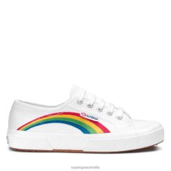 Superga 2750 6JR0T502 White-Rainbow | Superga 2750 Rainbow Embroidery