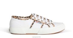 Superga 2750 6JR0T53 White Leopard | Superga 2750 White Leo Piping