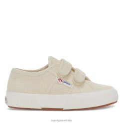 Superga 2750 6JR0T610 Beige Lt Eggshell | Superga 2750 Jstrap Classic Kids - F Avorio