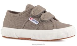 Superga 2750 6JR0T633 Green Safari | Superga 2750 Jstrap Classic Kids -F Avorio