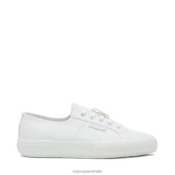 Superga 2750 6JR0T96 White-White | Superga 2750 Grape-Based Faux Leather