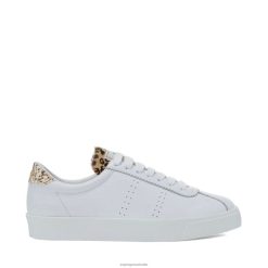 Superga Australia 6JR0T165 White Spots-Leopard | Superga 2843 Club S Calfhair Details