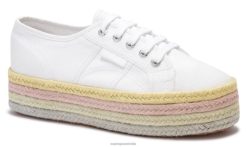Superga Australia 6JR0T203 White-Lemonade-Palelilac | Superga 2790-Cotcoloropew