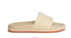 Superga Australia 6JR0T225 Eclipta Madagascar Almond | Superga 1908 Slides Organic Canvas Rop