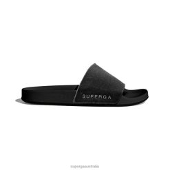 Superga Australia 6JR0T229 Black Linen | Superga 1908 Linen