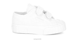 Superga Australia 6JR0T300 Total White-White | Superga 2630 Kids Stripe Straps