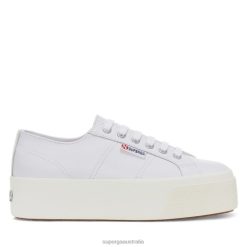 Superga Australia 6JR0T313 Optical White-Silver | Superga 2790 Nappa -F Avorio