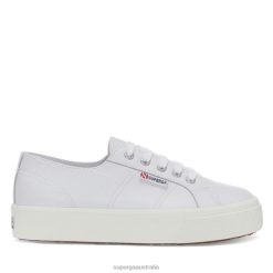 Superga Australia 6JR0T317 Optical White-Silver | Superga 2730 Nappa -F Avorio