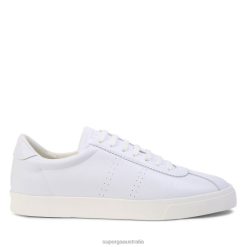 Superga Australia 6JR0T394 White-White | Superga 2843 Club S Vegan Leather Avorio