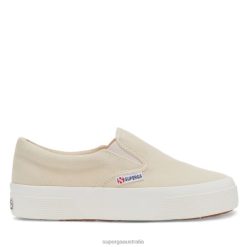 Superga Australia 6JR0T432 Beige Lt Eggshell | Superga 2740 Platform Slip On -F Avorio