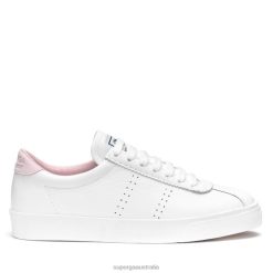 Superga Australia 6JR0T494 White-Pink Lt | Superga 2843 Sport Club S