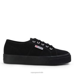 Superga Australia 6JR0T505 Full Black | Superga 2730 Mid Platform