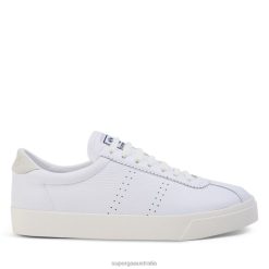 Superga Australia 6JR0T507 White-White-Beige Gesso | Superga 2843 Sport Club S White-White Avorio-Beige Gesso