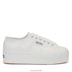 Superga Australia 6JR0T549 White-White | Superga 2790 Full Grain Leather