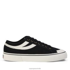 Superga Australia 6JR0T583 Black-White | Superga 2750 Panatta 3.0 Avorio