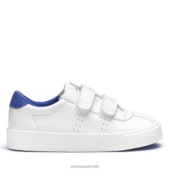 Superga Australia 6JR0T671 White-Blue Cold | Superga 2843 Kids Club S Vegan