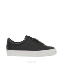 Superga Shoes 6JR0T156 Black-White | Superga 4834 Club S Up Grape-Based Fau