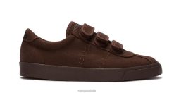 Superga Shoes 6JR0T160 Chocolate-Black | Superga 2843 Club S 3Straps Cotton