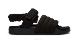 Superga Shoes 6JR0T216 Black | Superga 1911 Sandal Quilted Organic Ca