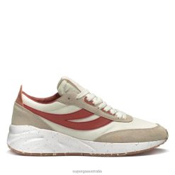 Superga Shoes 6JR0T310 Brown Reddish-Orange | Superga 4089 Training 9Ts Slim Vegan Faux Leather Dusty-Gre