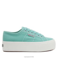 Superga Shoes 6JR0T422 Green Water | Superga 2790 Linea Up Down -F Avorio