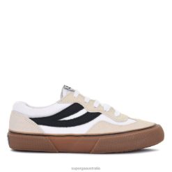 Superga Shoes 6JR0T526 White-Black-D | Superga 2941 Revolley Bicolour Swallow