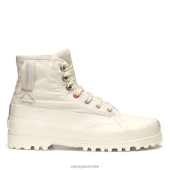 Superga Shoes 6JR0T552 Beige-Orange Tomato | Superga 2481 Alpina Ripstop Beige Naturak-Orange Tomato